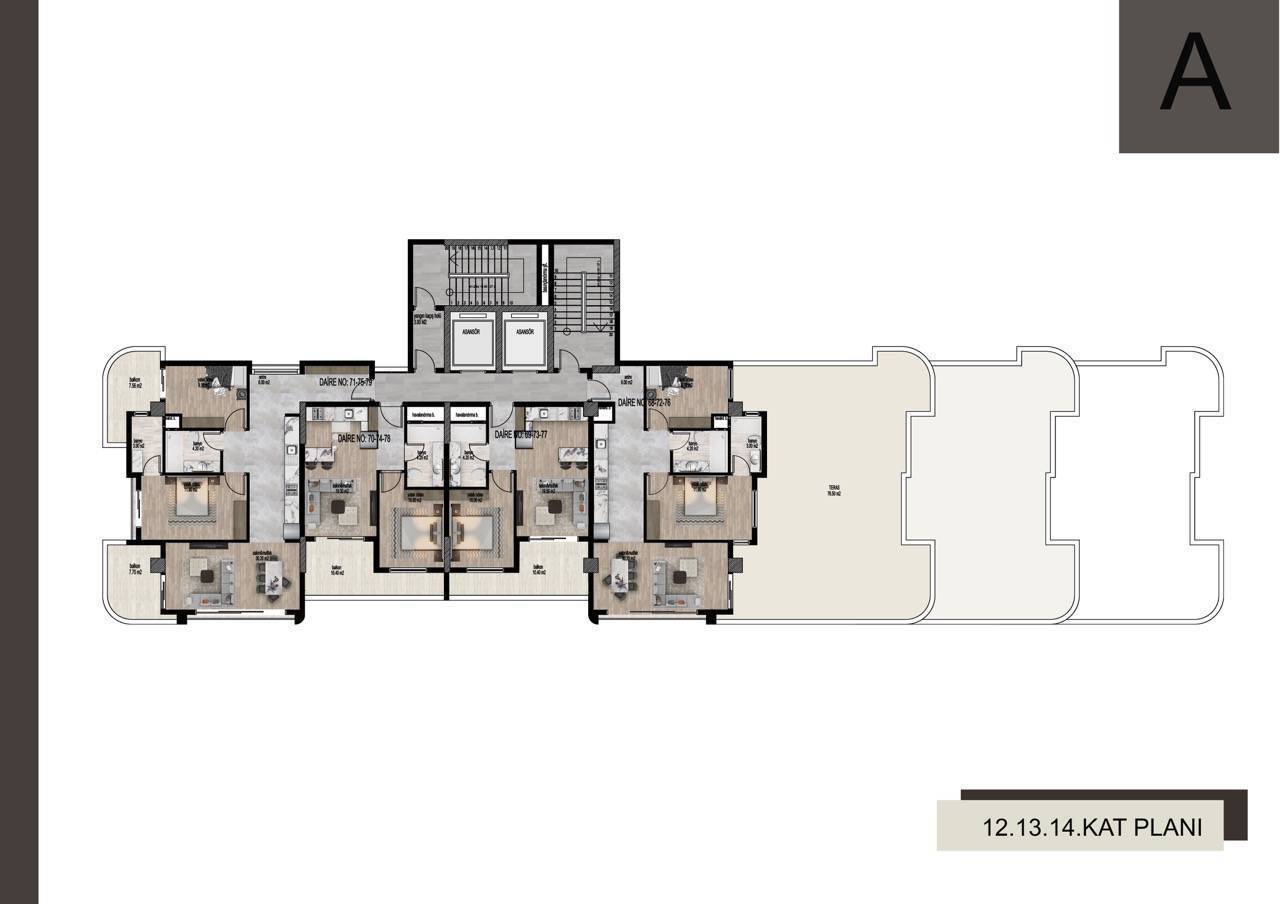 Квартира в Мерсине, Турция, 100 м² - фото 18