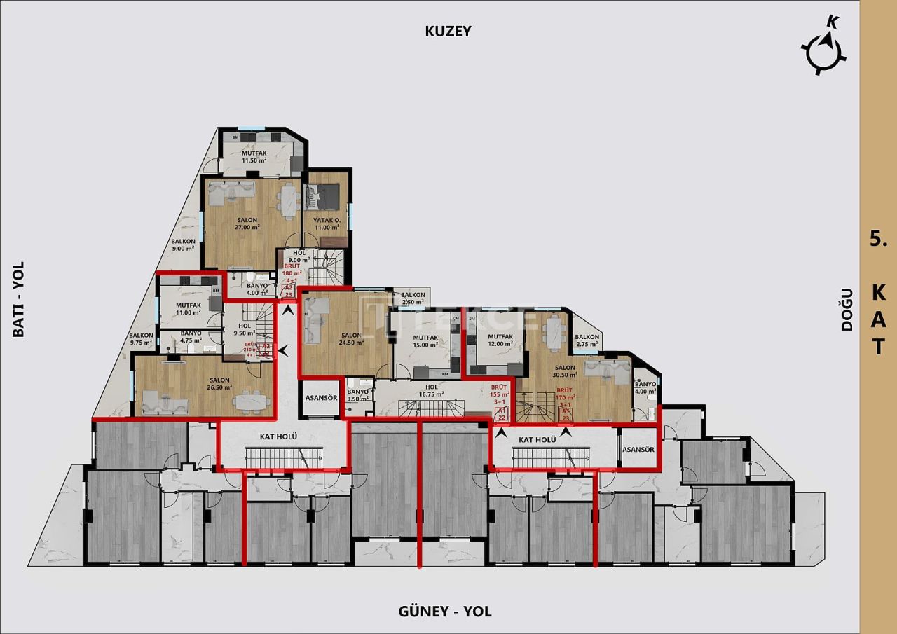 Пентхаус в Анталии, Турция, 180 м² - фото 18