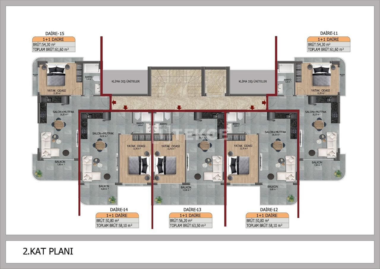 Апартаменты в Алании, Турция, 134 м² - фото 19