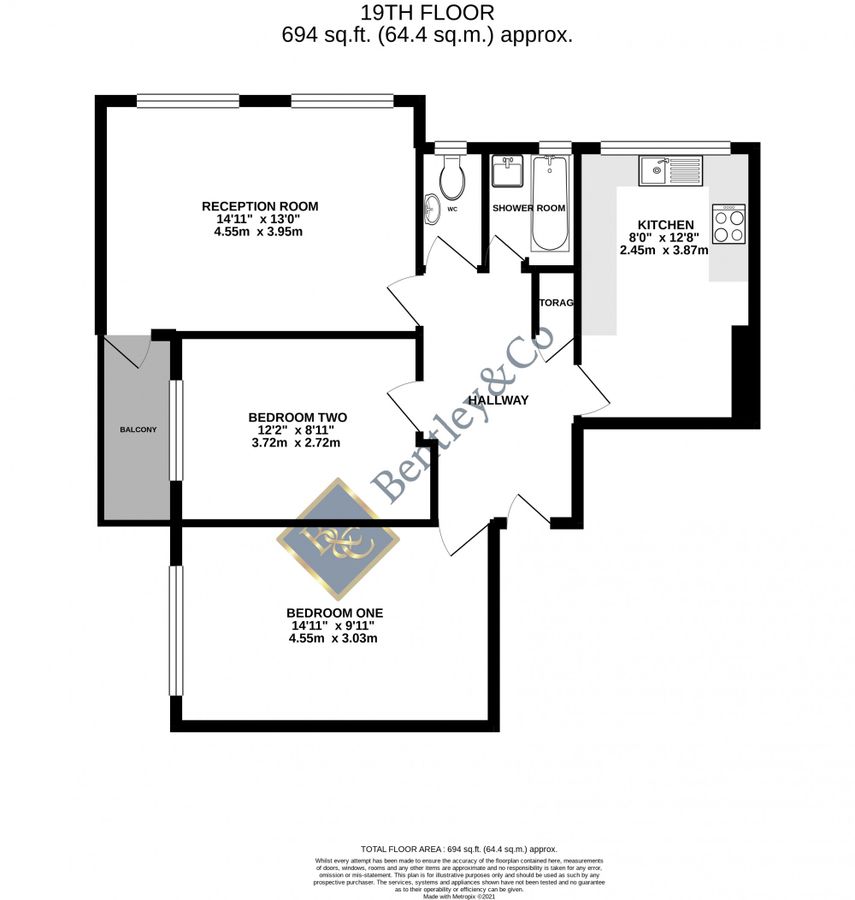 Квартира в Лондоне, Великобритания, 64 м² - фото 9