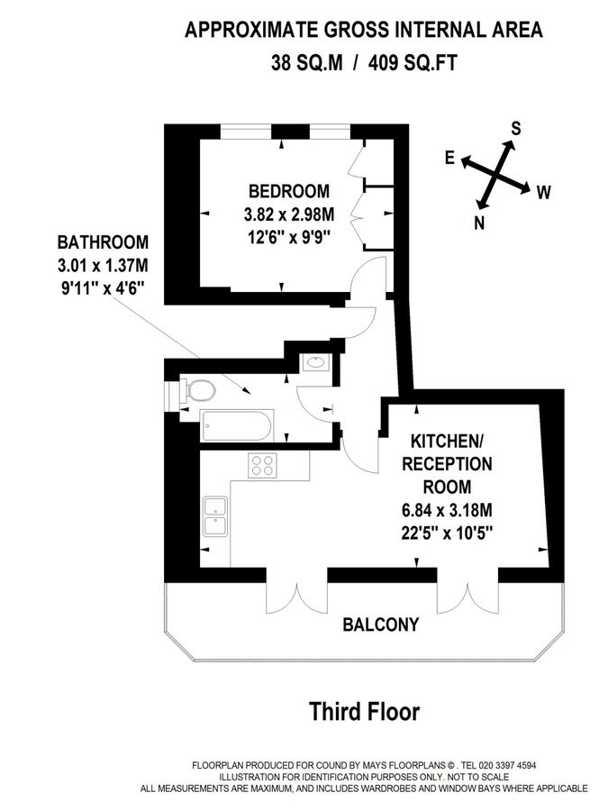 Квартира в Лондоне, Великобритания, 38 м² - фото 12