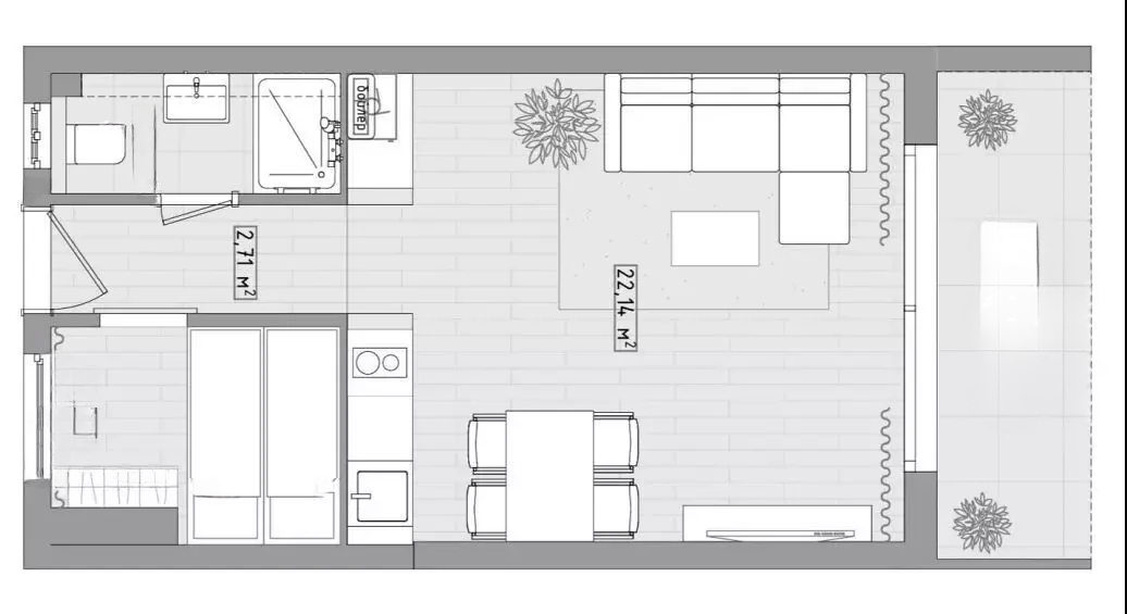 Квартира в Каннах, Франция, 32 м² - фото 12