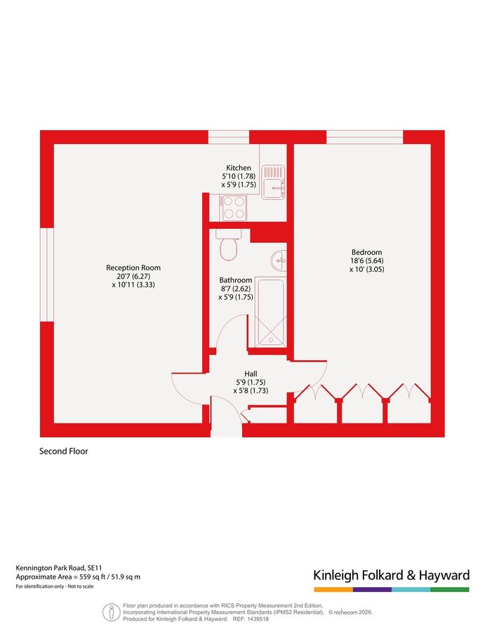 Квартира в Лондоне, Великобритания, 52 м² - фото 19