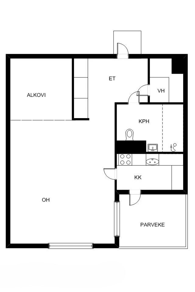 Квартира в Коуволе, Финляндия, 35.5 м² - фото 2