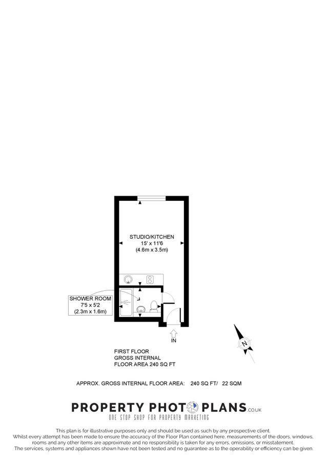 Квартира в Лондоне, Великобритания, 22 м² - фото 6