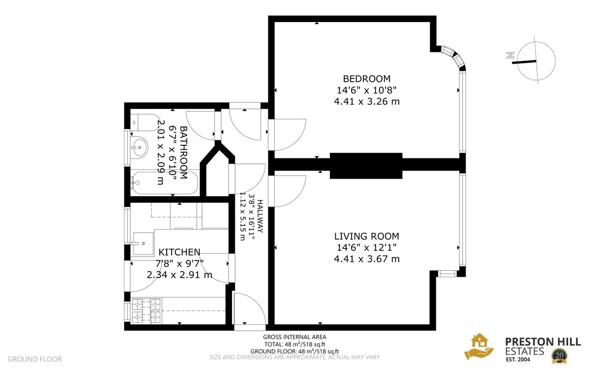 Квартира в Лондоне, Великобритания, 48 м² - фото 9