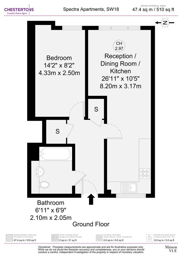 Квартира в Лондоне, Великобритания, 47 м² - фото 12