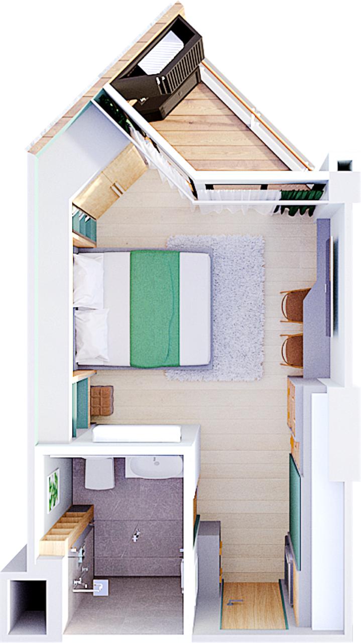 Апартаменты на острове Пхукет, Таиланд, 28 м² - фото 7