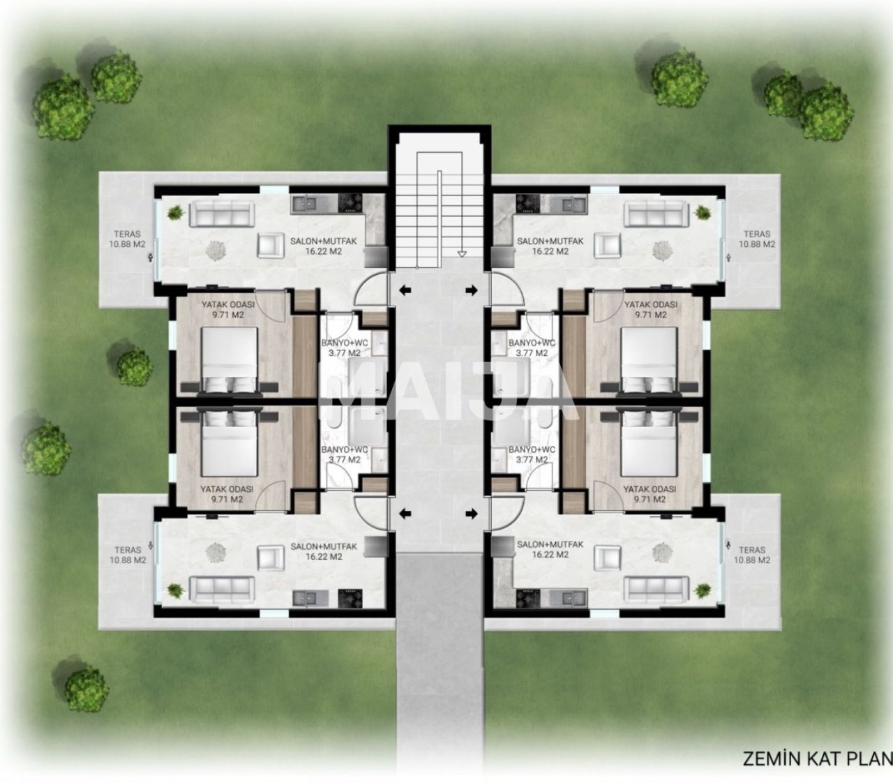 Апартаменты в Бодруме, Турция, 70 м² - фото 2