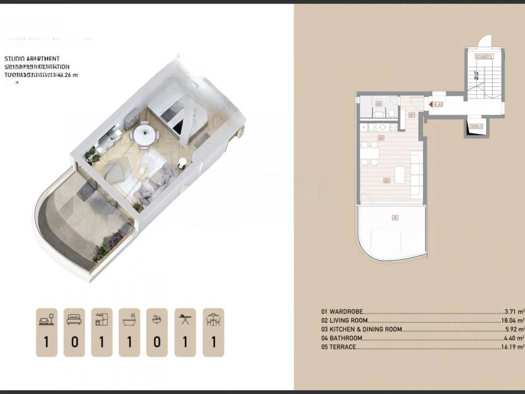 Квартира в Опатии, Хорватия, 48 м² - фото 10