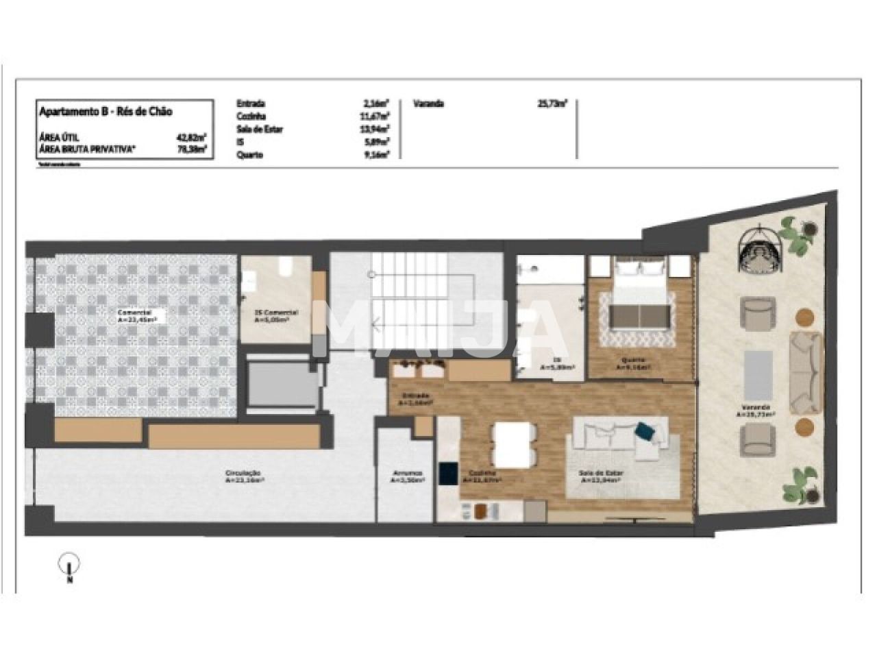 Апартаменты в Порту, Португалия, 85.77 м² - фото 2