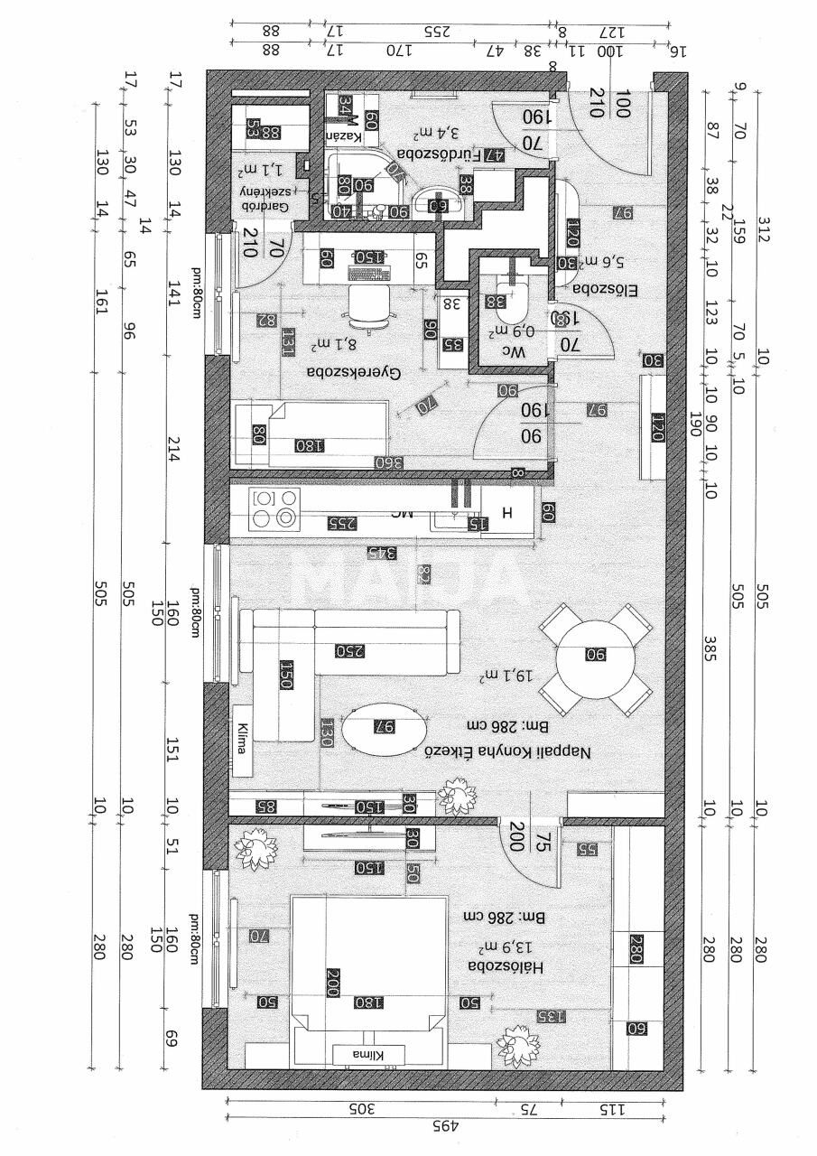 Апартаменты в Будапеште, Венгрия, 52 м² - фото 2