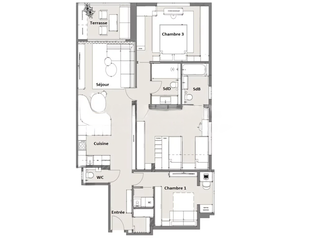 Квартира в Монте Карло, Монако, 127 м² - фото 7