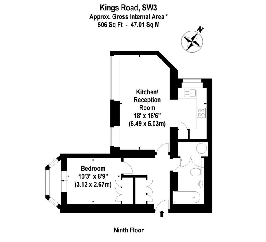 Квартира в Лондоне, Великобритания, 47 м² - фото 7