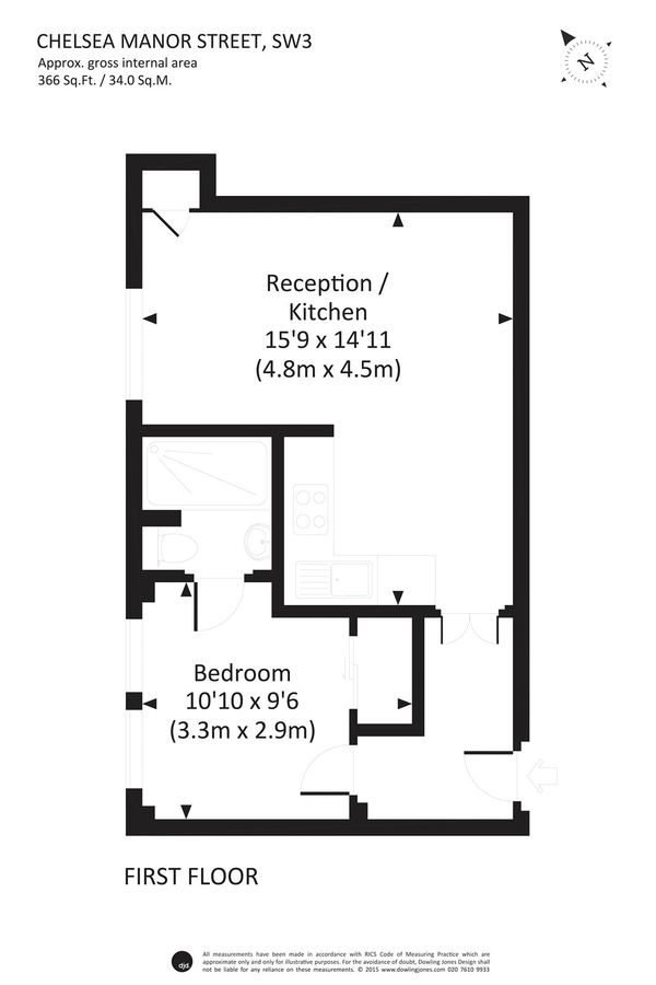 Квартира в Лондоне, Великобритания, 34 м² - фото 12