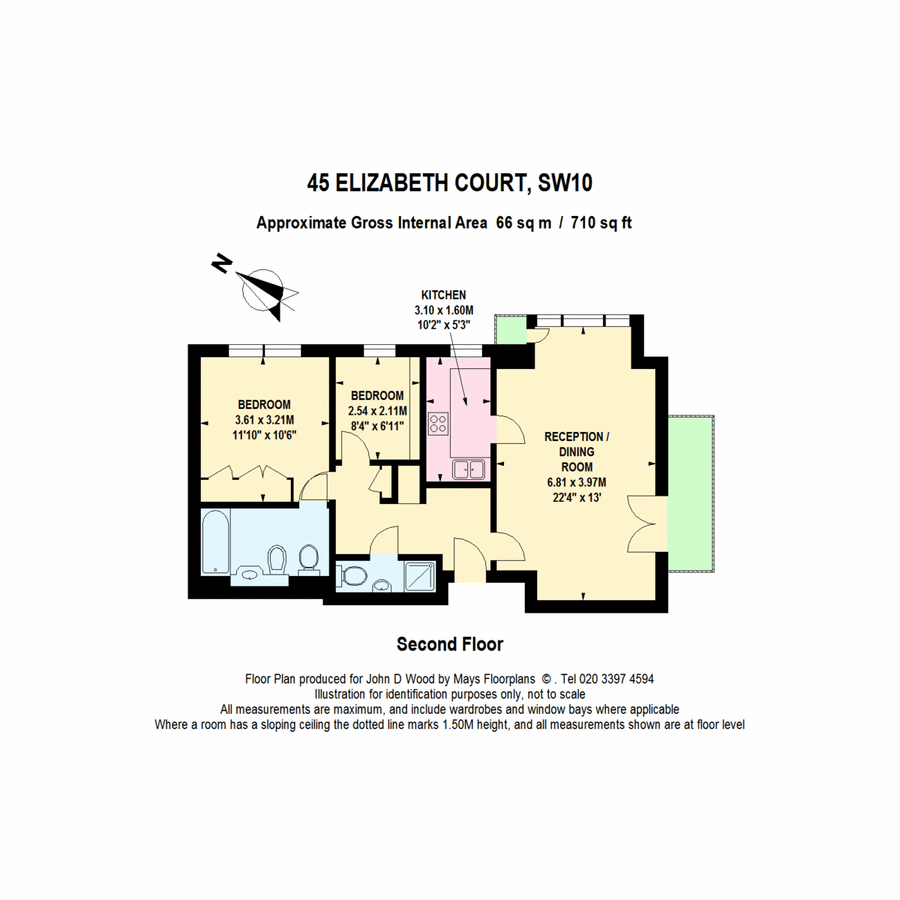 Квартира в Лондоне, Великобритания, 66 м² - фото 12