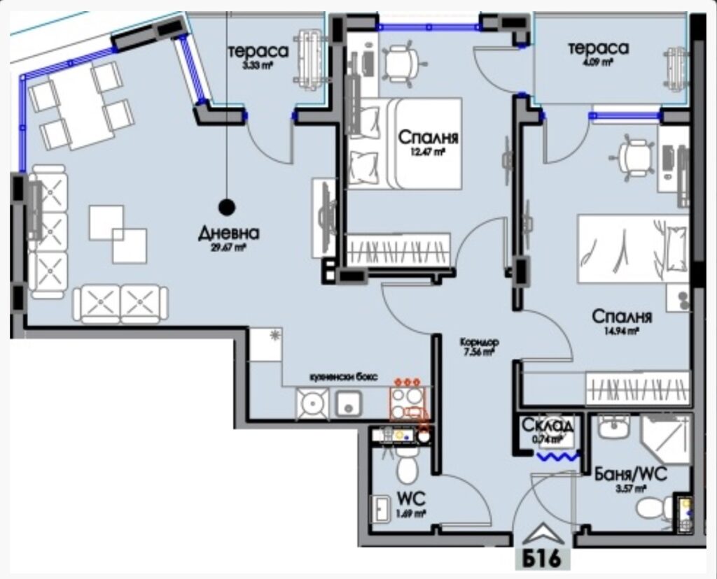 Квартира в Бургасе, Болгария, 105 м² - фото 2