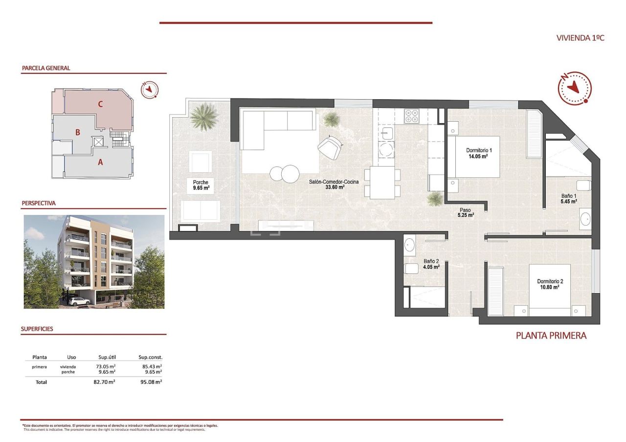 Апартаменты в Сан-Педро-дель-Пинатаре, Испания, 73 м² - фото 12