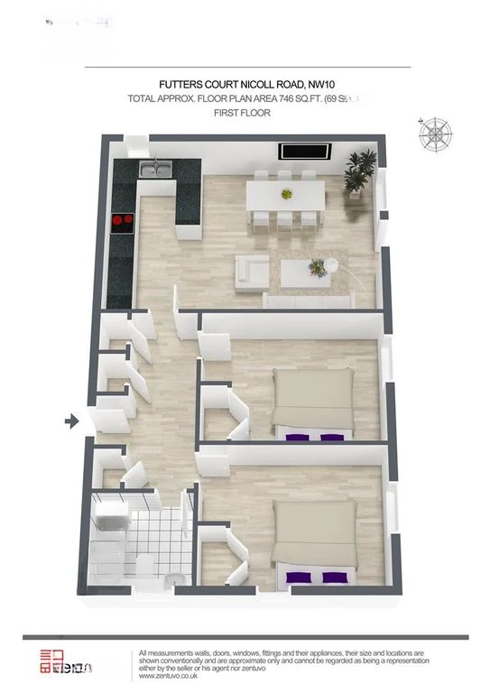 Квартира в Лондоне, Великобритания, 69 м² - фото 6