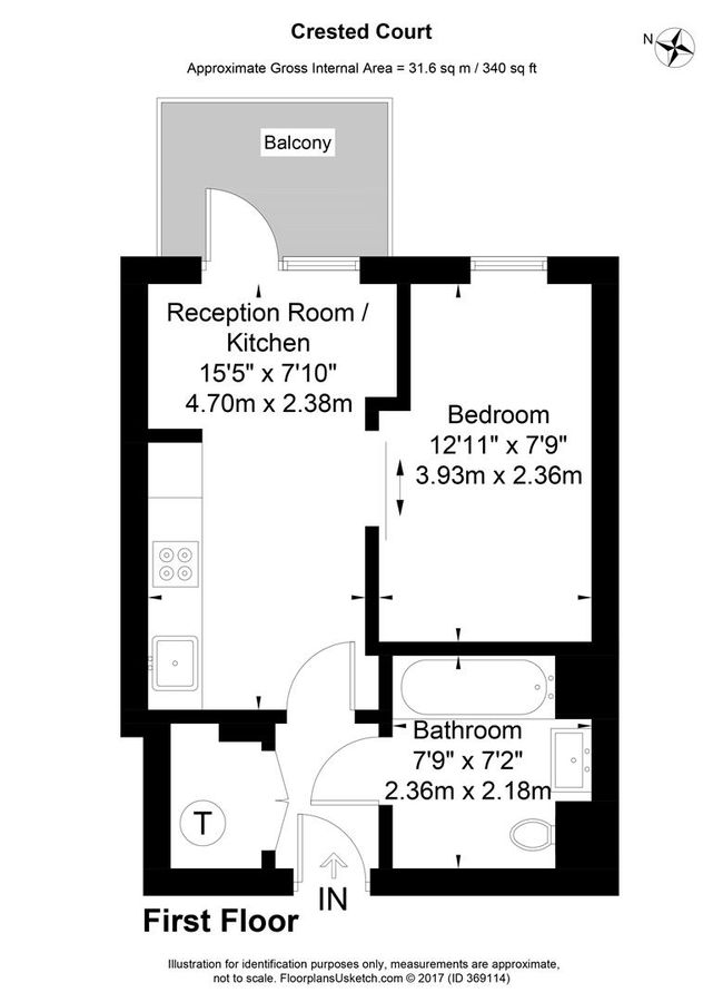 Квартира в Лондоне, Великобритания, 32 м² - фото 7