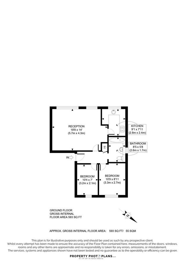 Квартира в Лондоне, Великобритания, 55 м² - фото 8
