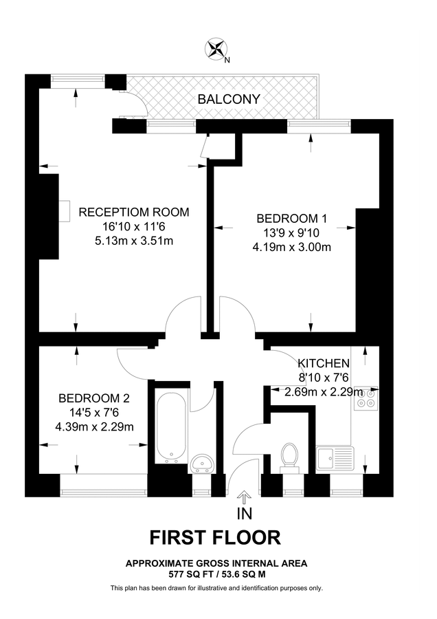 Квартира в Лондоне, Великобритания, 54 м² - фото 8