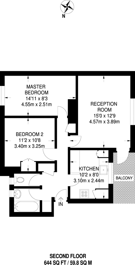 Квартира в Лондоне, Великобритания, 60 м² - фото 11