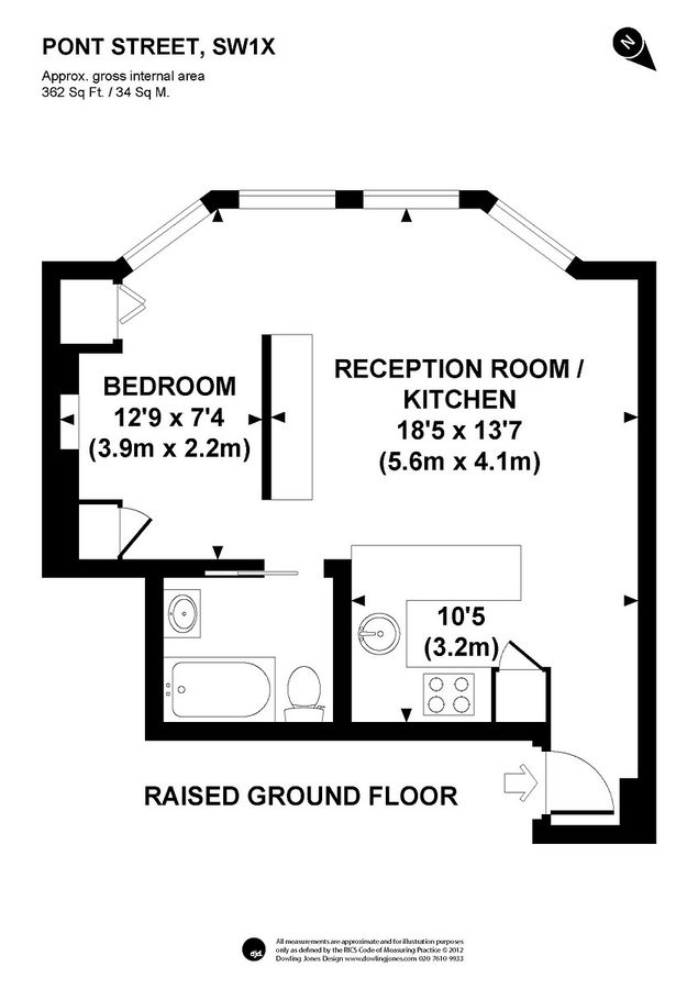 Квартира в Лондоне, Великобритания, 34 м² - фото 11
