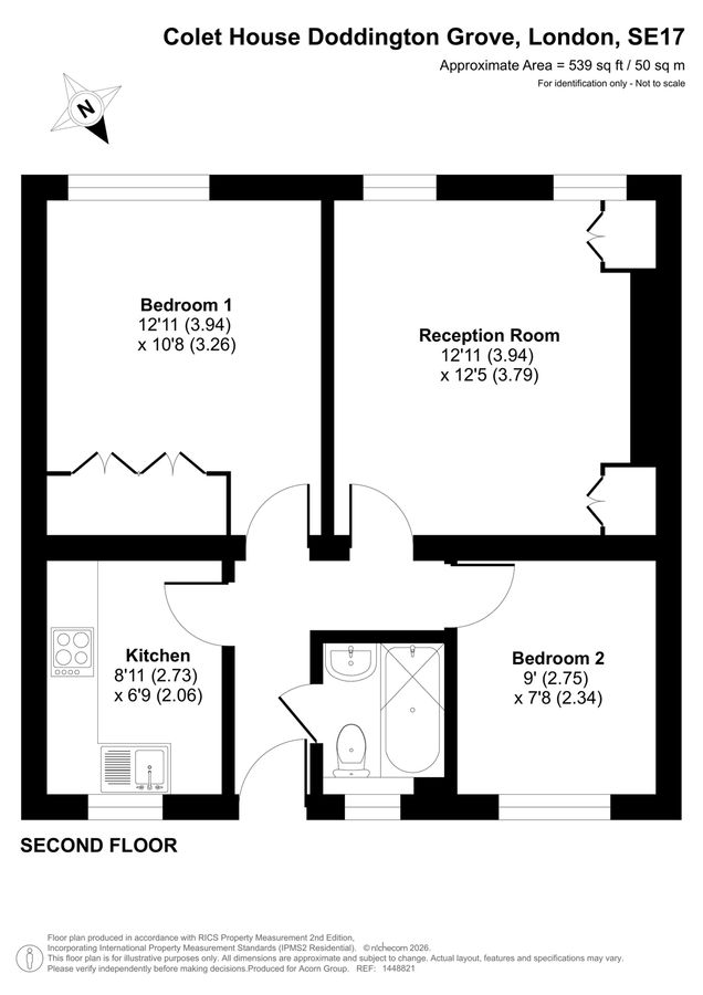 Квартира в Лондоне, Великобритания, 50 м² - фото 12