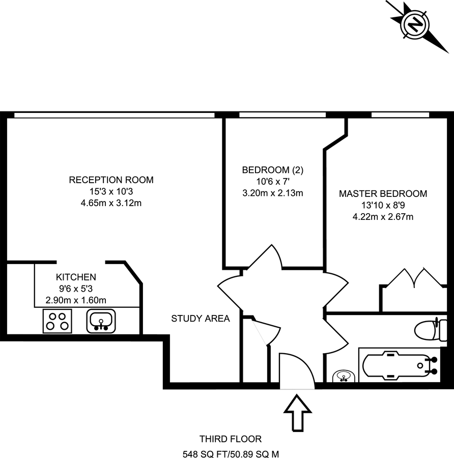 Квартира в Лондоне, Великобритания, 51 м² - фото 12