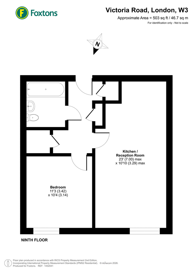 Квартира в Лондоне, Великобритания, 47 м² - фото 13