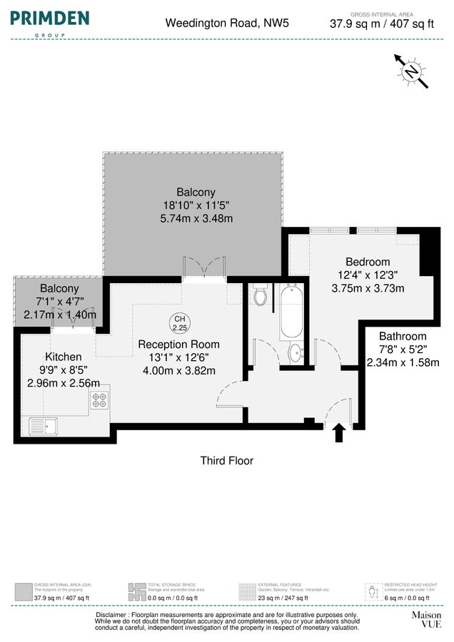 Квартира в Лондоне, Великобритания, 38 м² - фото 13