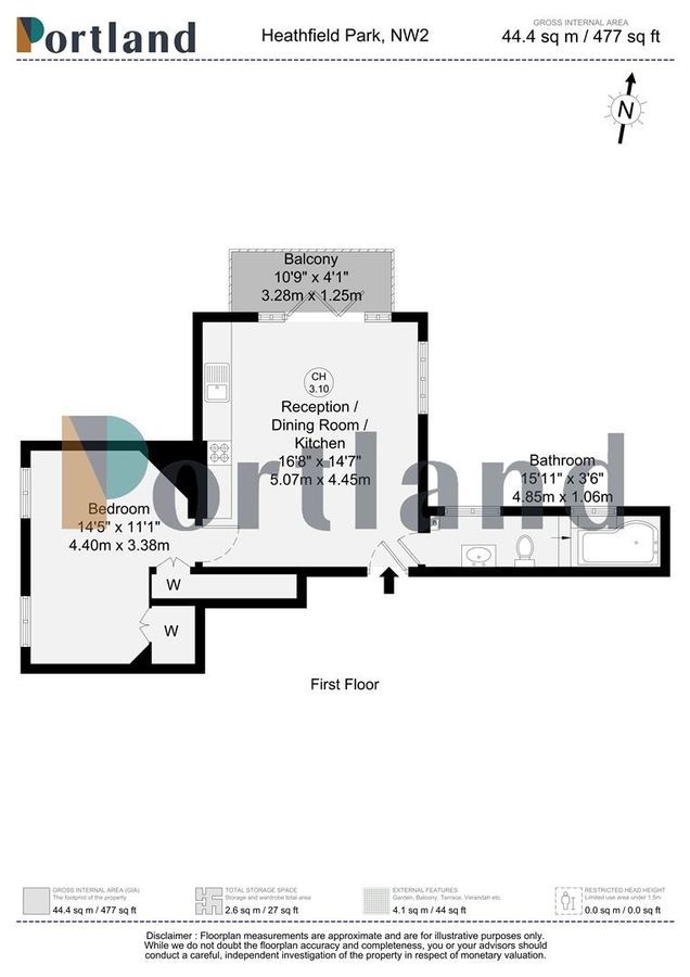 Квартира в Лондоне, Великобритания, 44 м² - фото 13