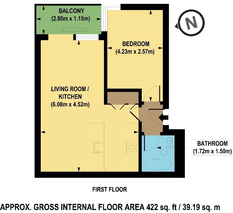 Квартира в Лондоне, Великобритания, 39 м² - фото 14