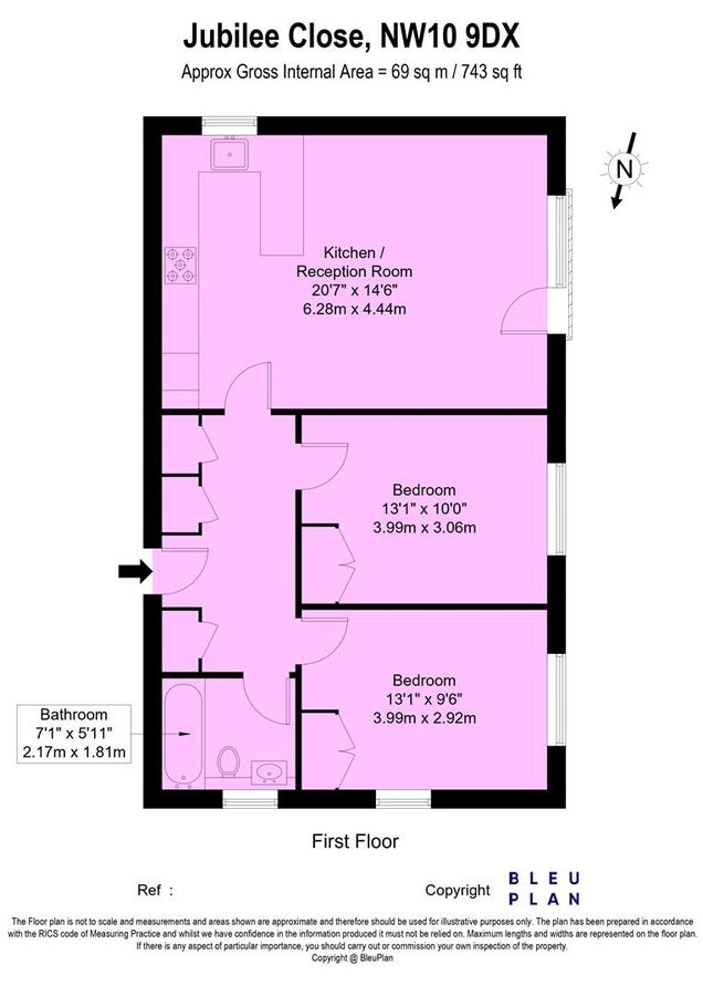 Квартира в Лондоне, Великобритания, 69 м² - фото 14