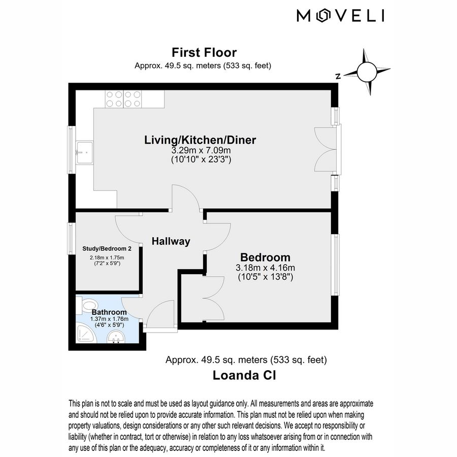 Квартира в Лондоне, Великобритания, 50 м² - фото 14
