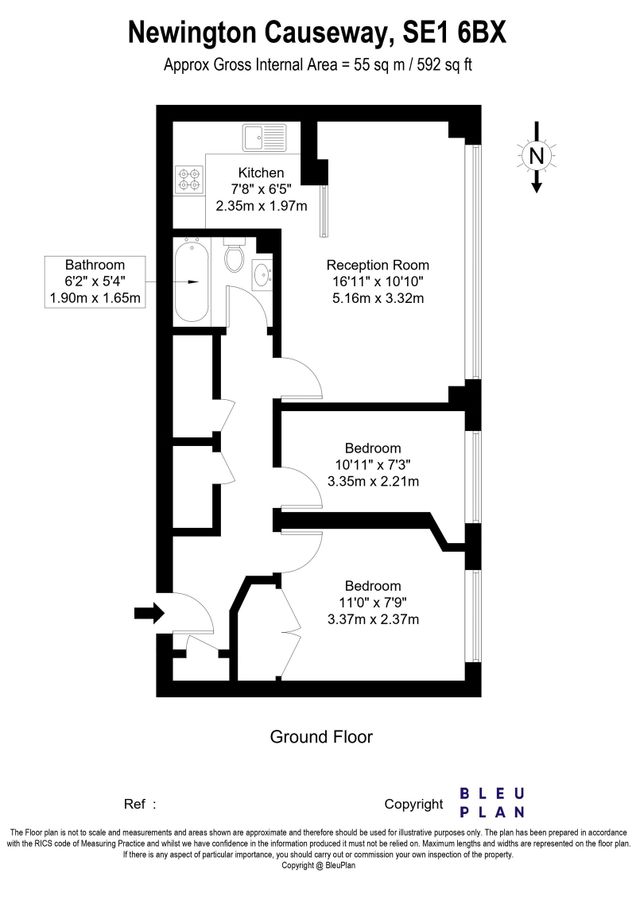 Квартира в Лондоне, Великобритания, 55 м² - фото 17