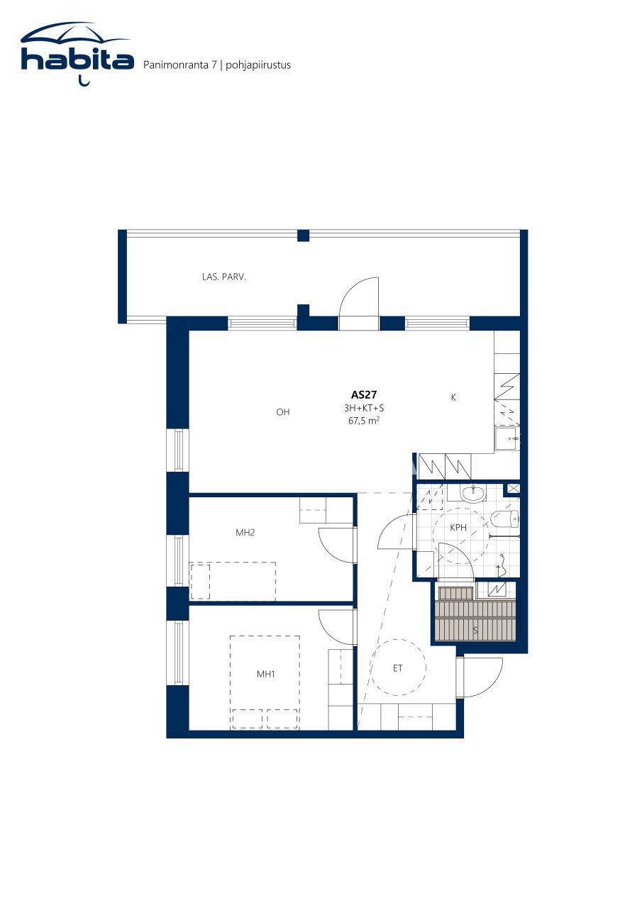 Апартаменты Торнио, Финляндия, 67.5 м² - фото 2