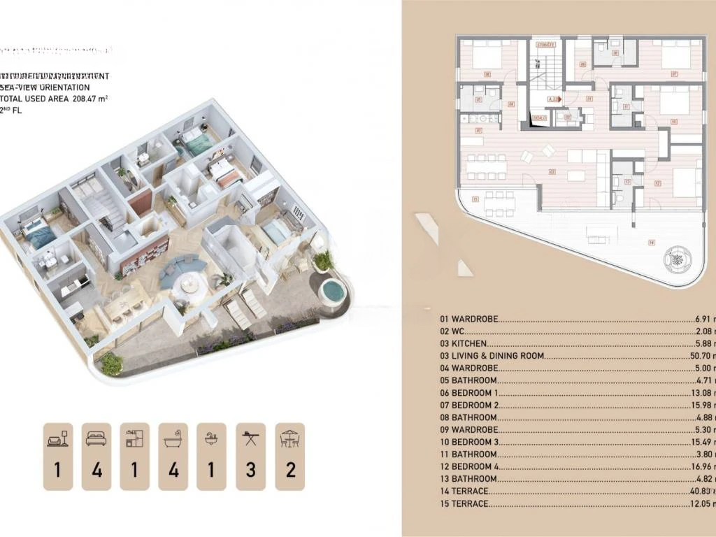 Квартира в Опатии, Хорватия, 208 м² - фото 2