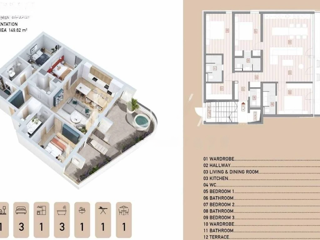 Квартира в Опатии, Хорватия, 118 м² - фото 12