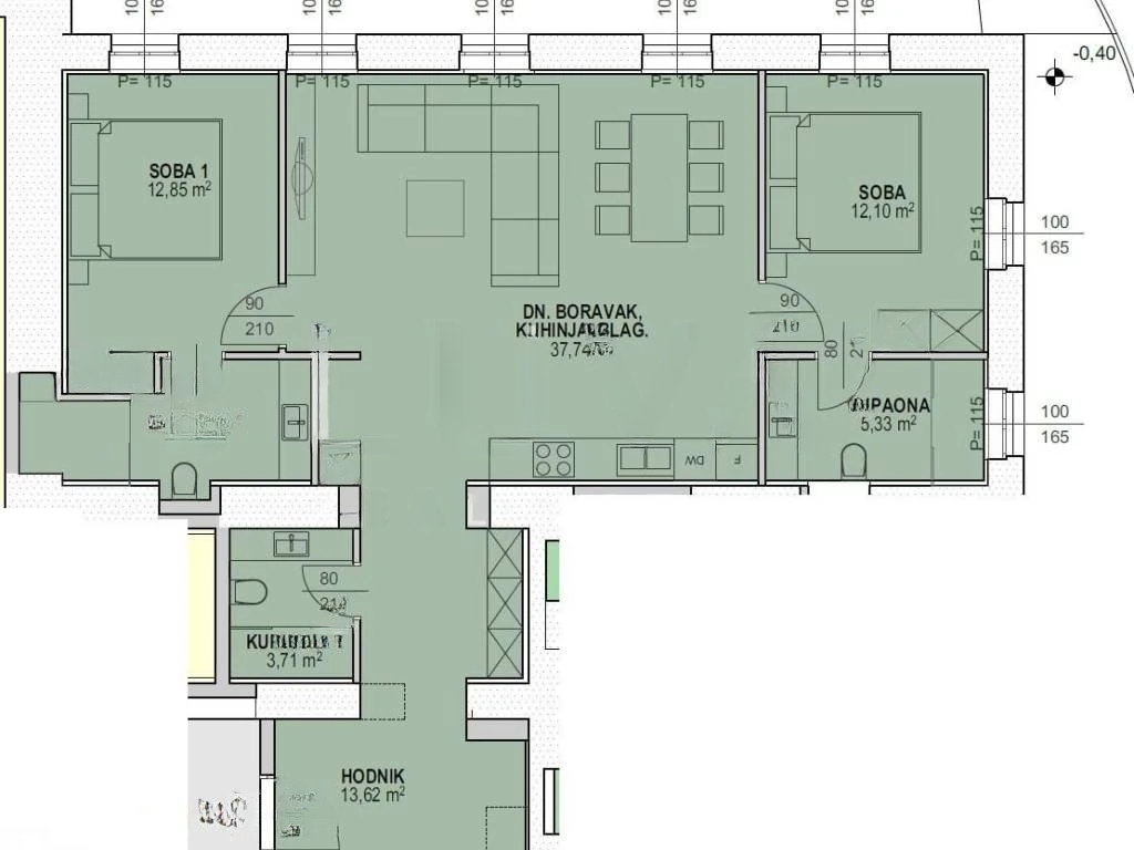 Квартира в Опатии, Хорватия, 91 м² - фото 14