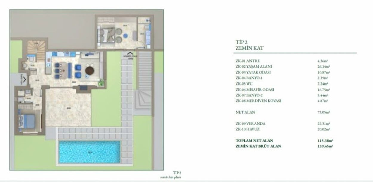Вилла в Бодруме, Турция, 110 м² - фото 14