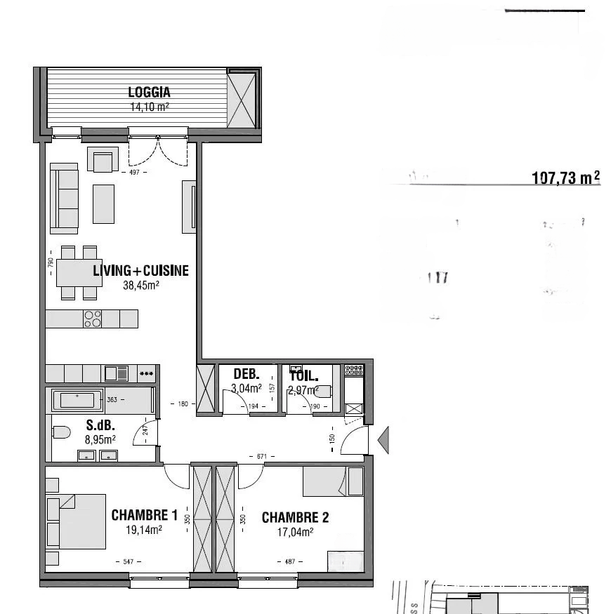 Квартира в Дикирхе, Люксембург, 108 м² - фото 2