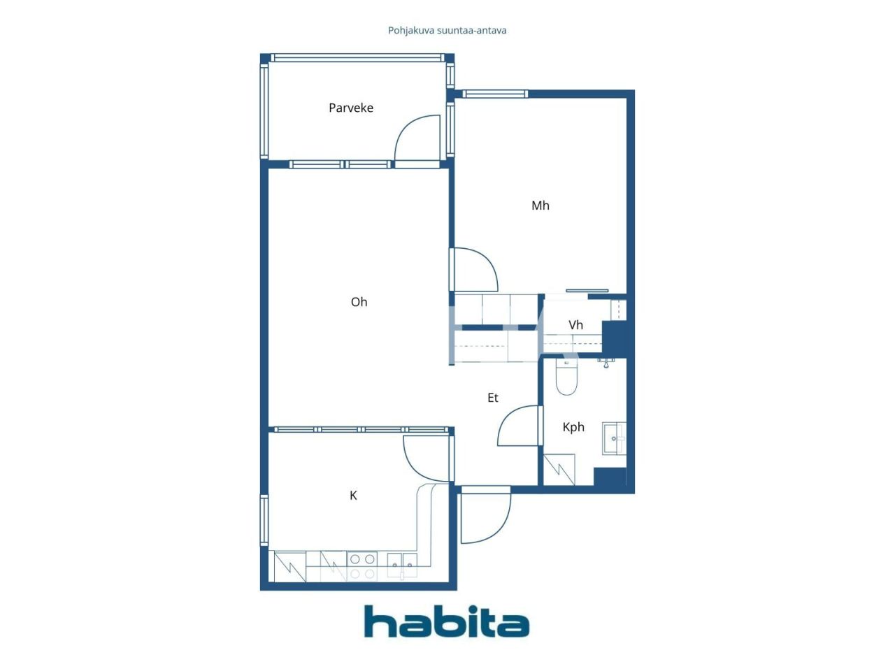 Апартаменты в Хельсинки, Финляндия, 50 м² - фото 2