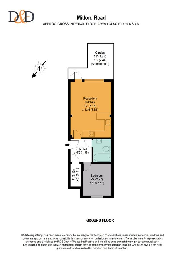 Квартира в Лондоне, Великобритания, 39 м² - фото 11
