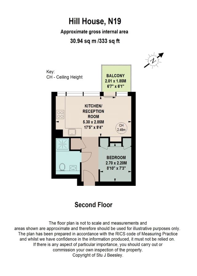 Квартира в Лондоне, Великобритания, 31 м² - фото 14
