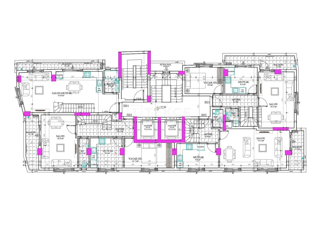 Апартаменты в Анталии, Турция, 58 м² - фото 8