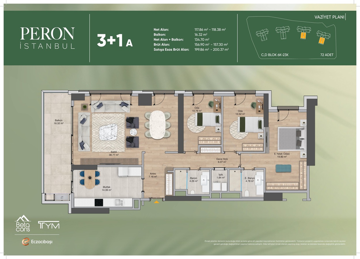 Апартаменты в Стамбуле, Турция, 114 м² - фото 9