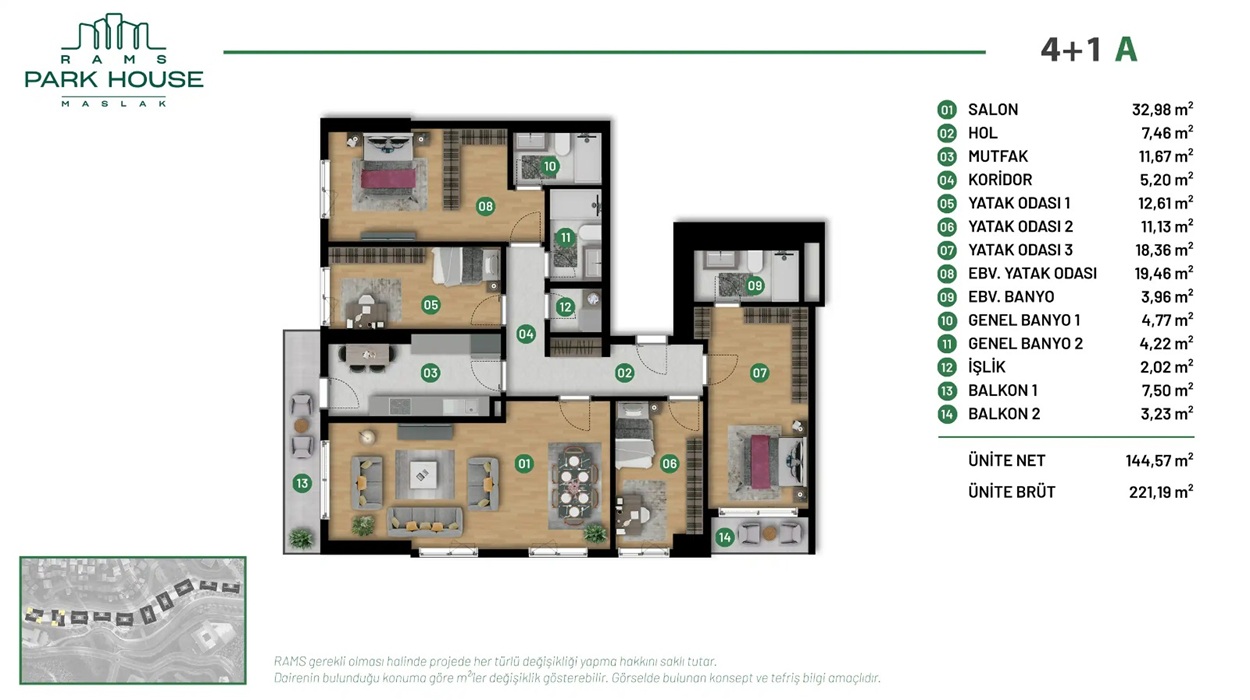 Апартаменты в Стамбуле, Турция, 53 м² - фото 15