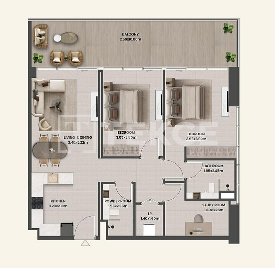 Апартаменты Маджан, ОАЭ, 120 м² - фото 16